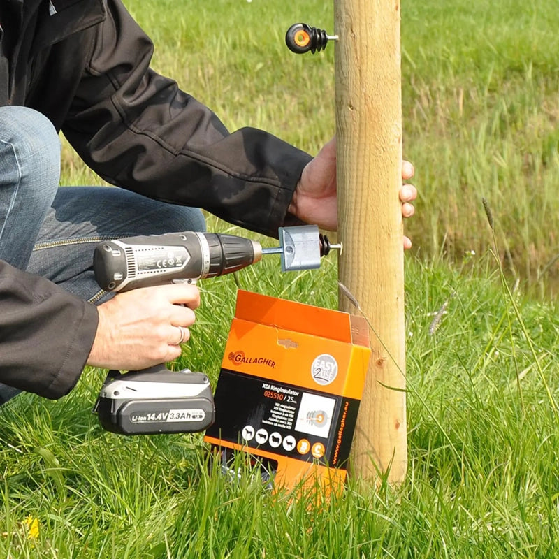 Aislador rosca madera Gallagher XDI pack-básico