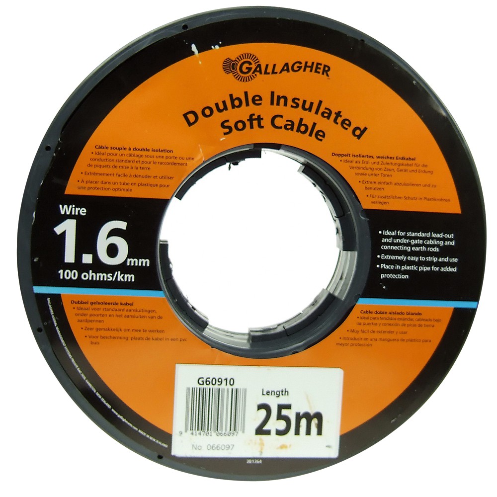 Cable doble aislado delgado rollo mediano