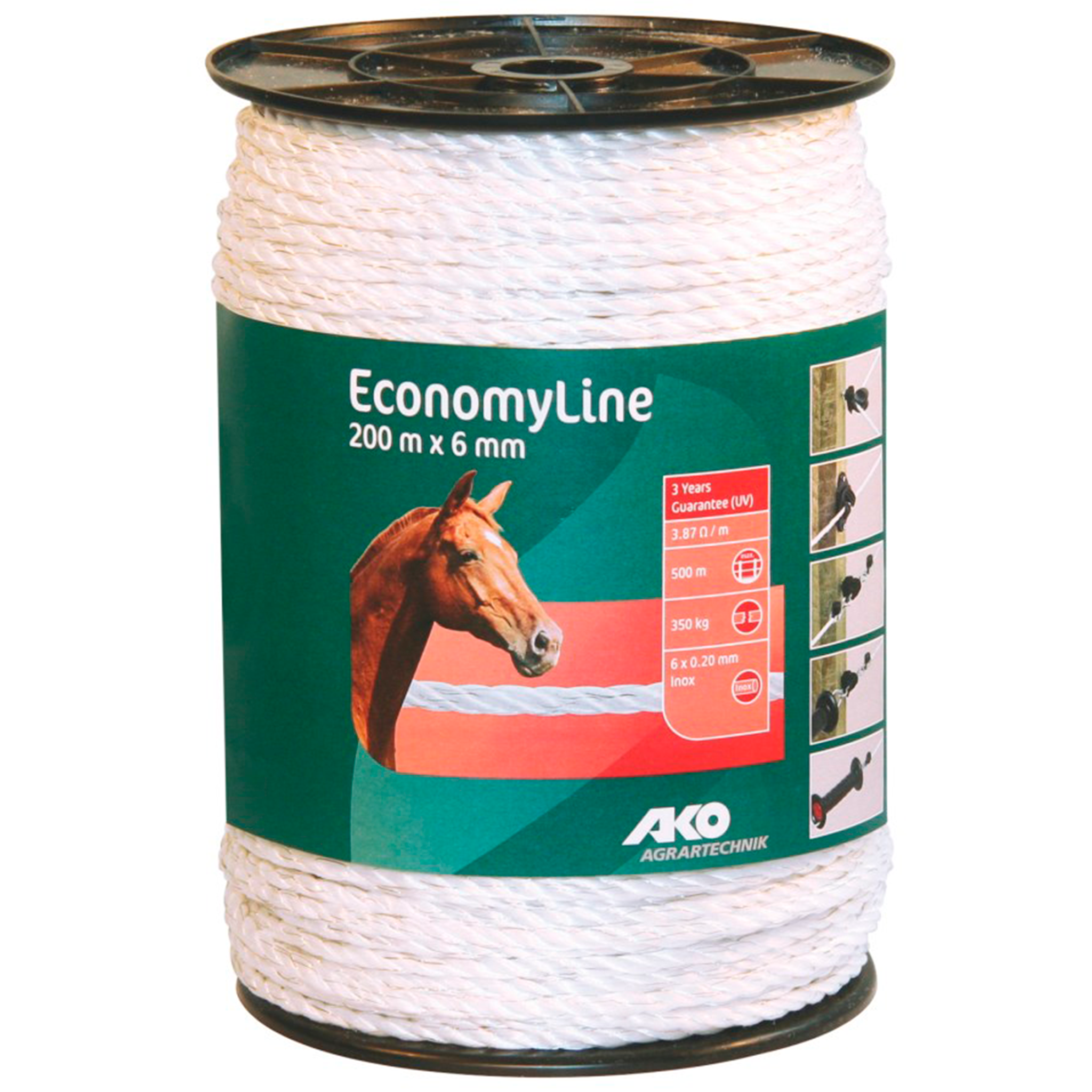 Cordón nylon caballo EconomyLine Delgado