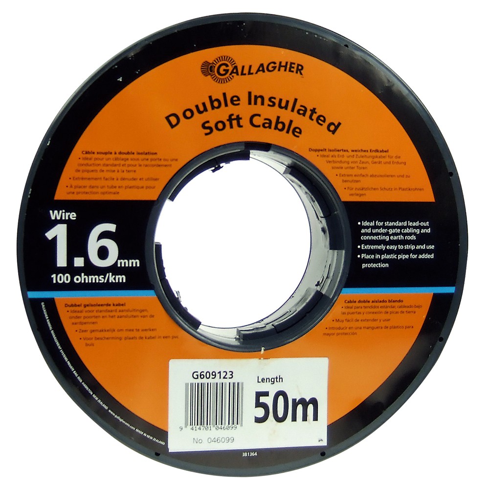 Cable doble aislado delgado rollo largo