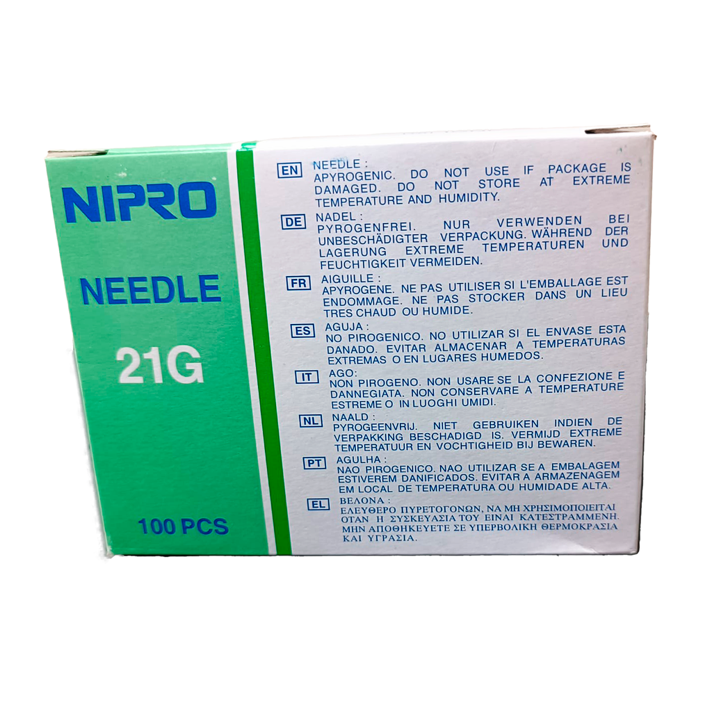 Agujas hipodérmicas 21G - ø 0,8 x 25 mm pack-grande