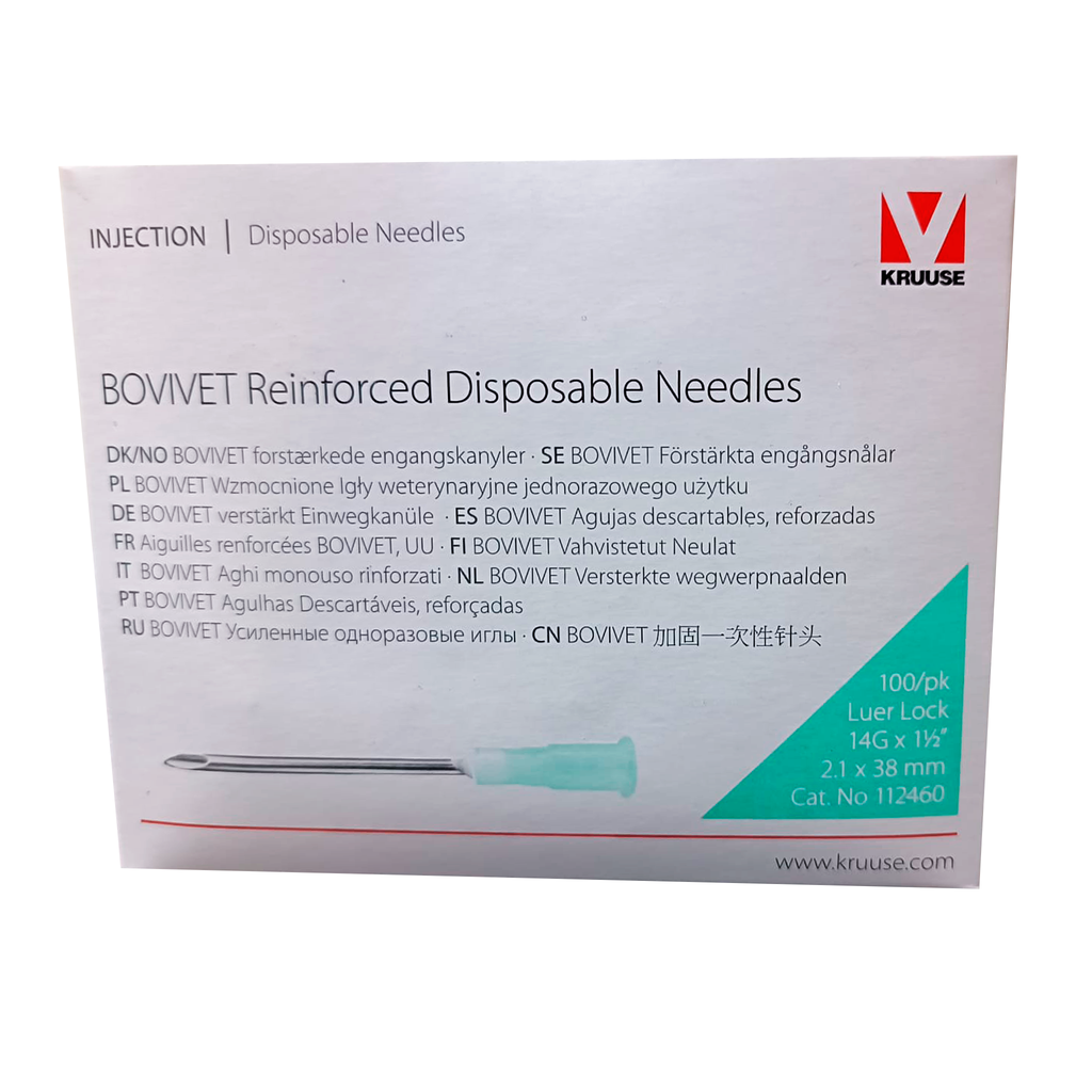 Agujas hipodérmicas LUER de PVC 14G - ø 2,1 x 38 mm