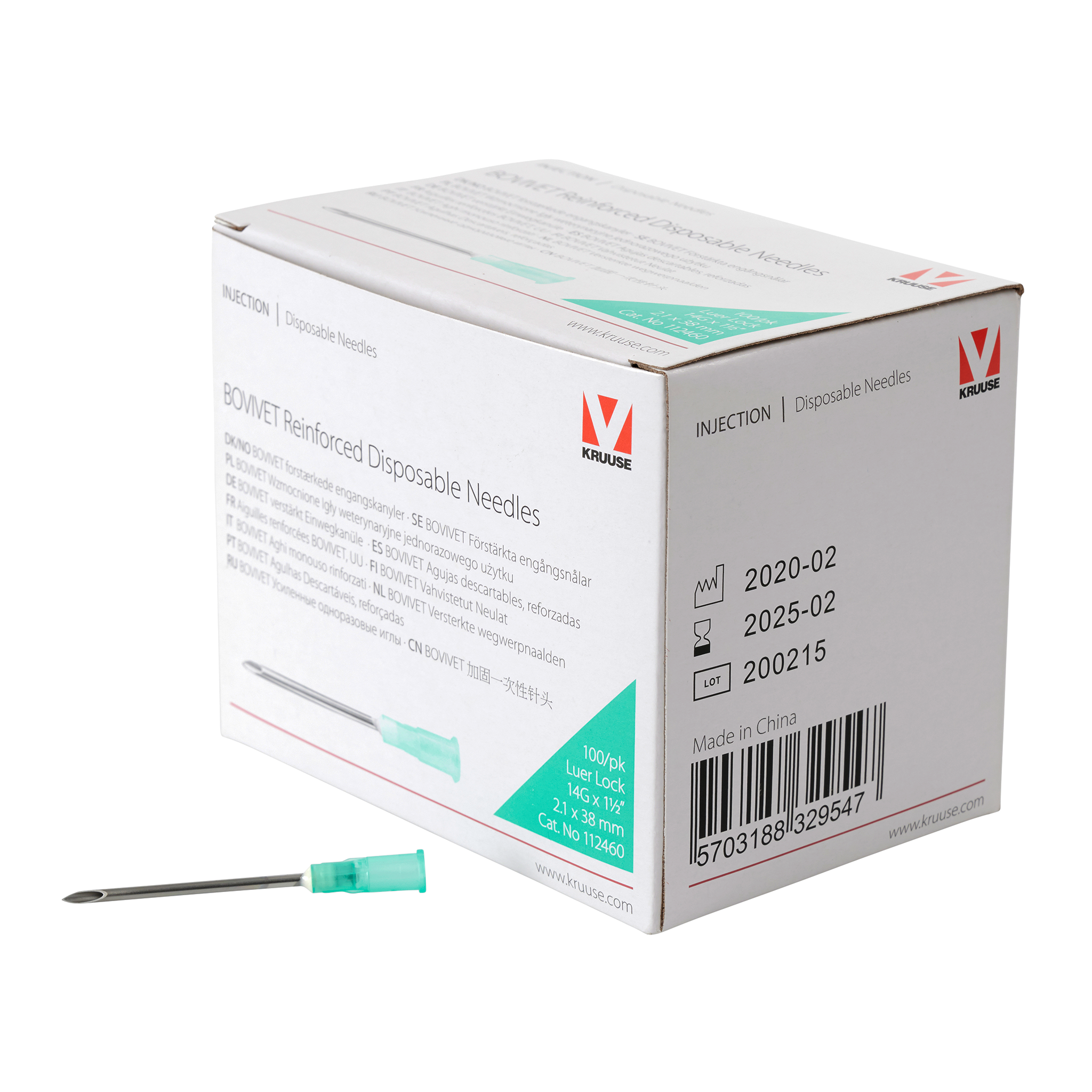 Agujas hipodérmicas LUER de PVC 14G - ø 2,1 x 38 mm