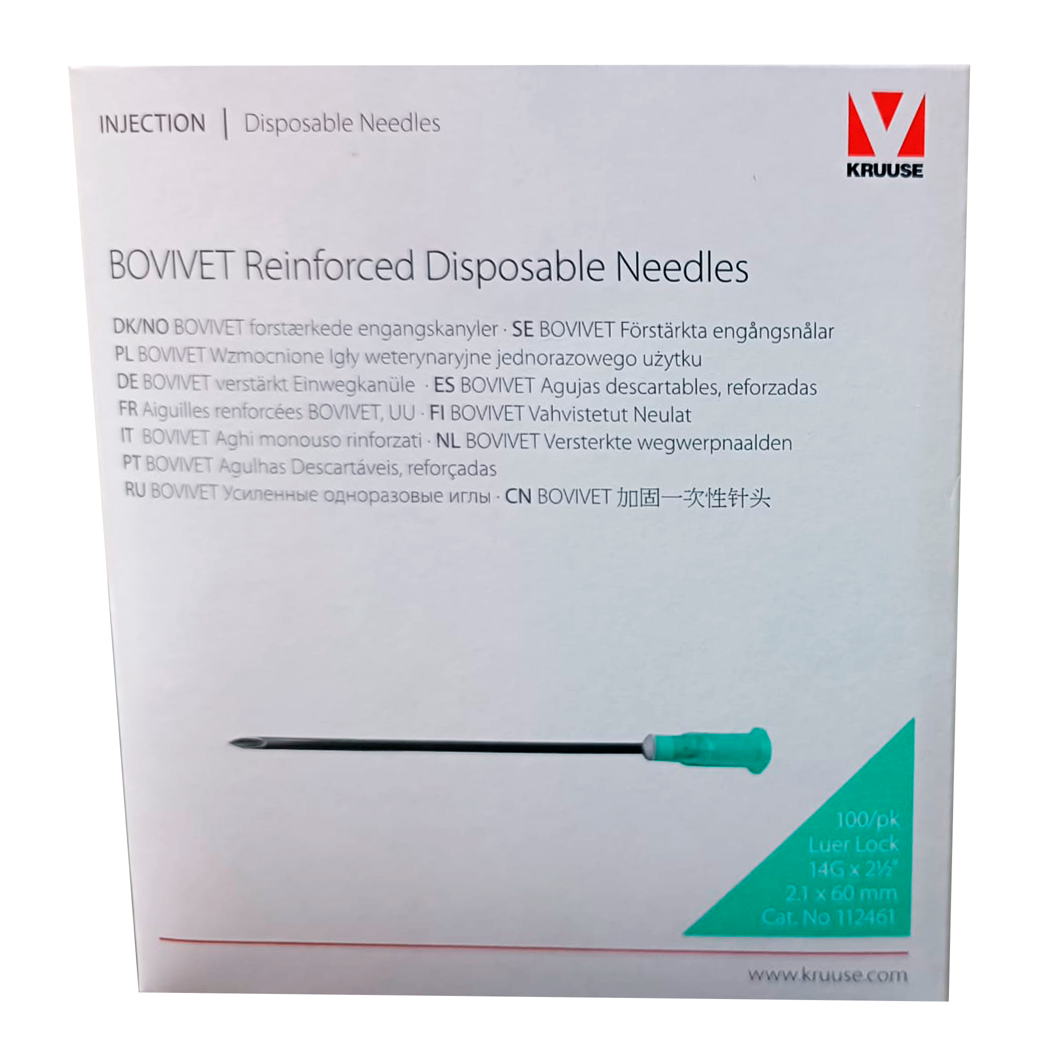 Agujas hipodérmicas LUER de PVC 14G - ø 2,1 x 60 mm