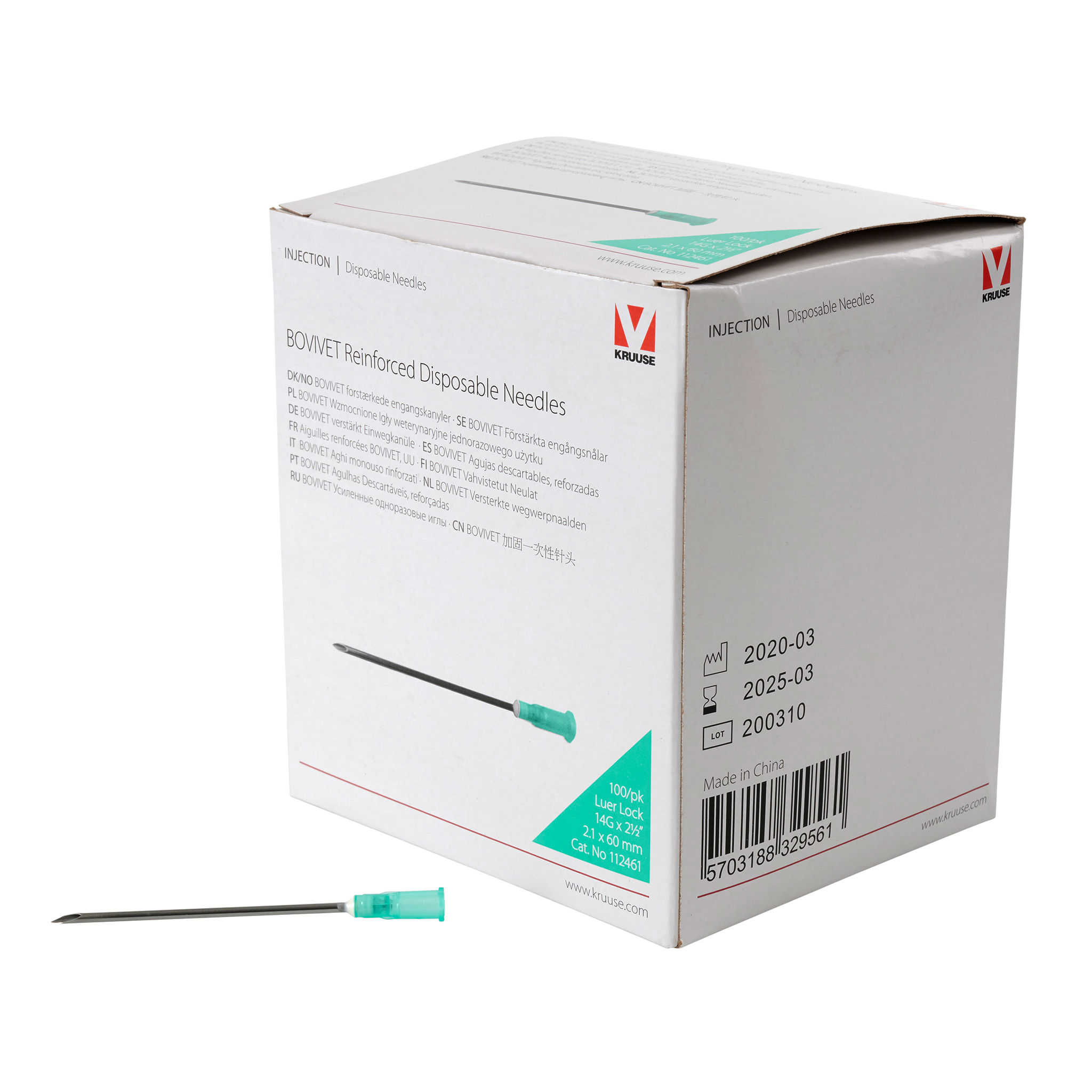 Agujas hipodérmicas LUER de PVC 14G - ø 2,1 x 60 mm