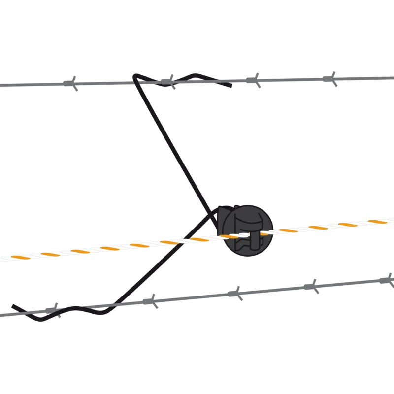 Aislador separador sobrealambre