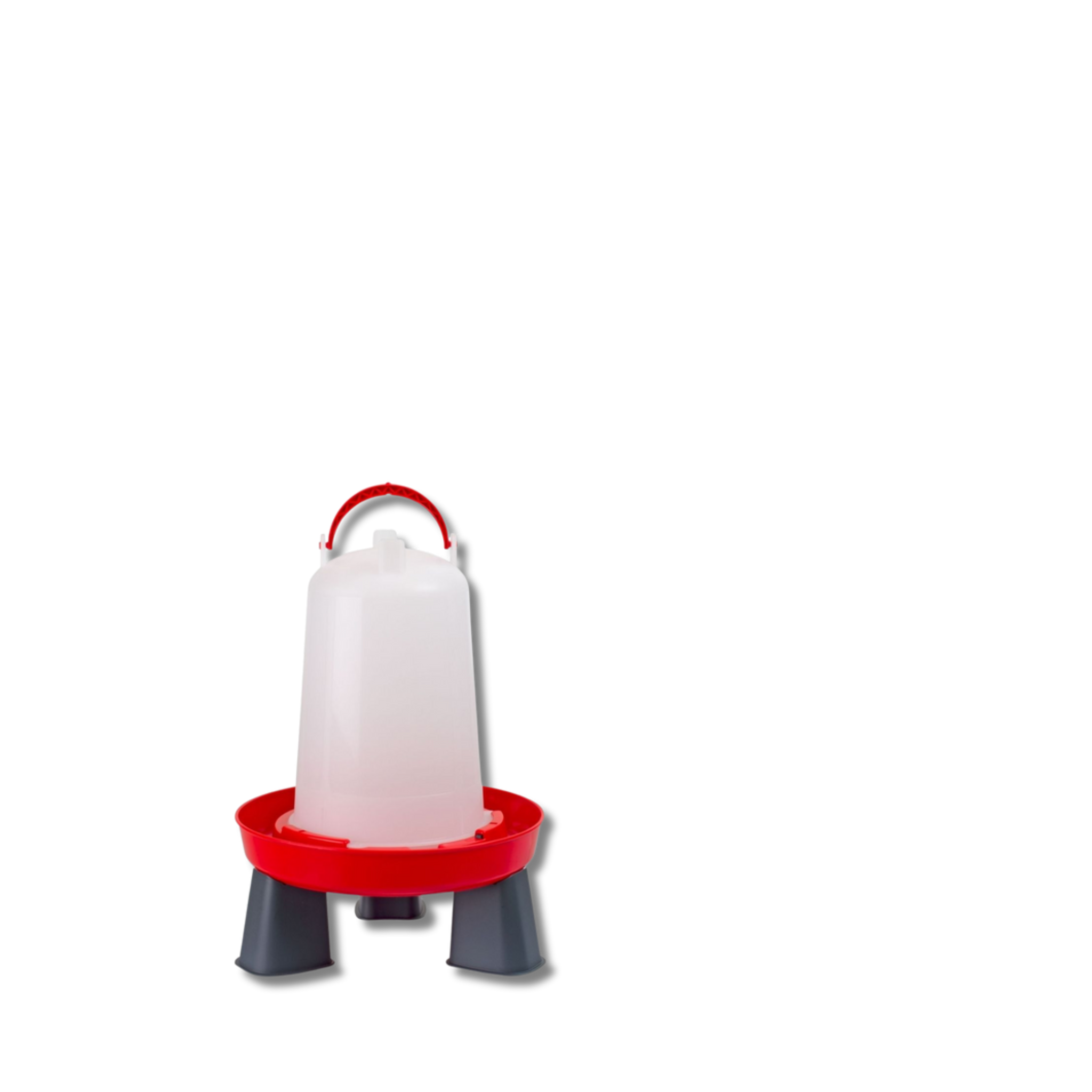 Bebedero de aves con asa y patas