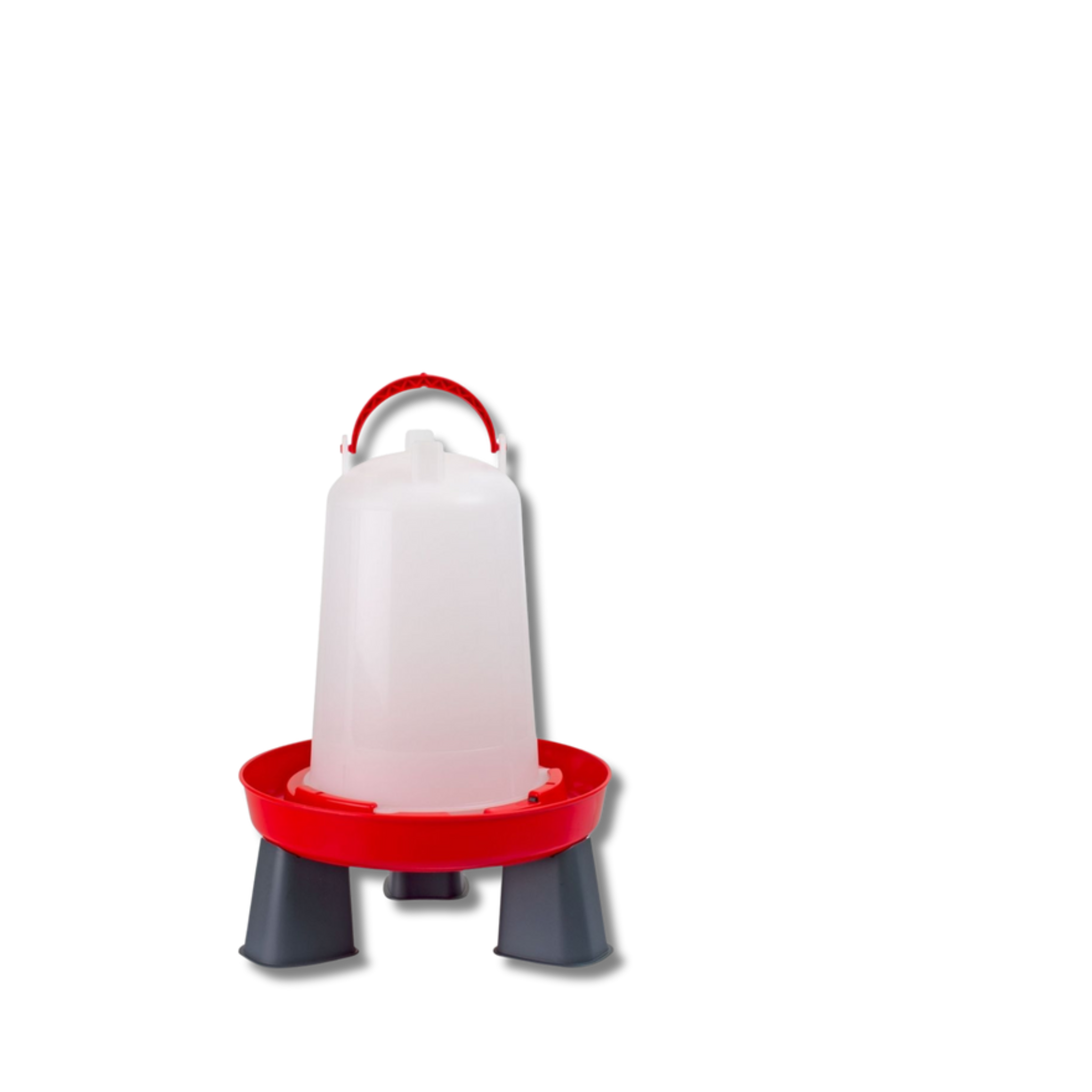 Bebedero de aves con asa y patas