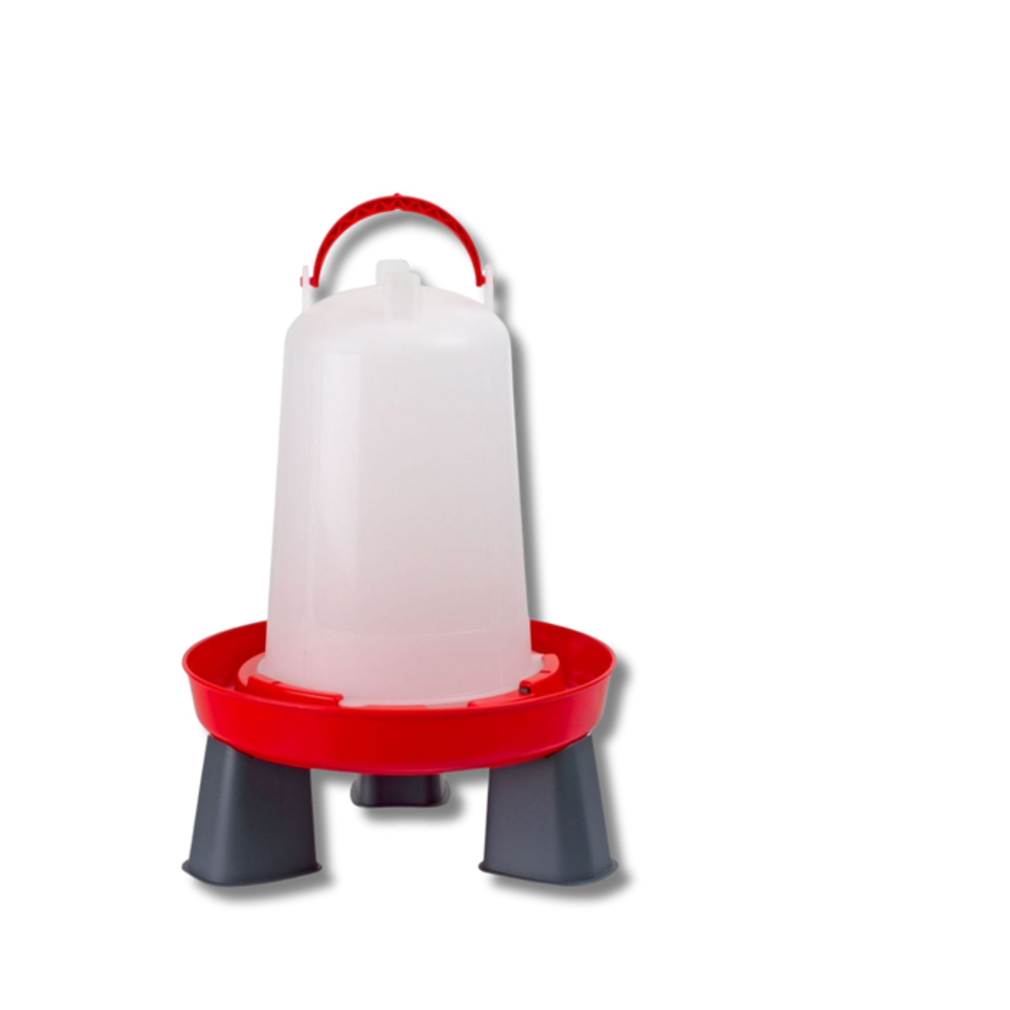 Bebedero de aves con asa y patas