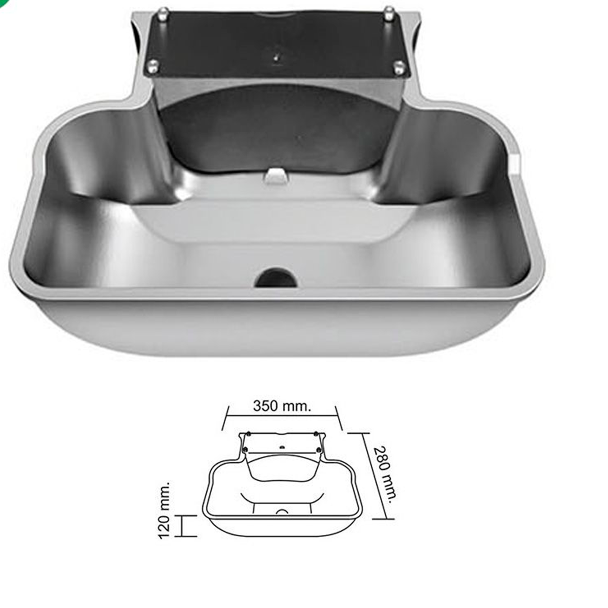 Bebedero aluminio pintado