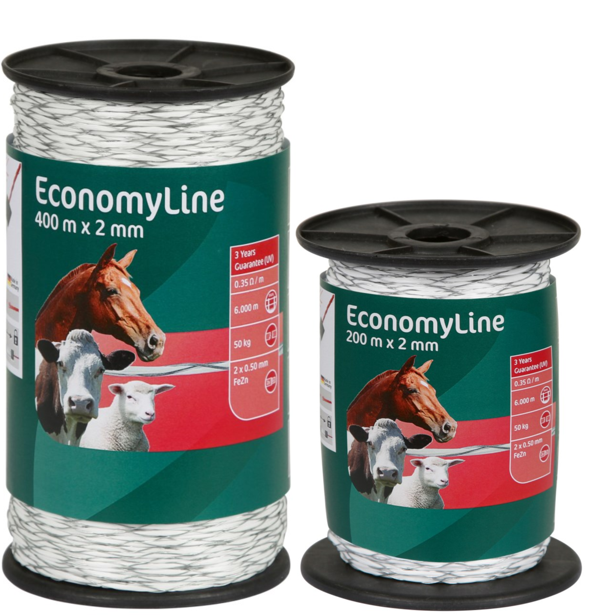 Cordón nailon 2 hilos inoxidables