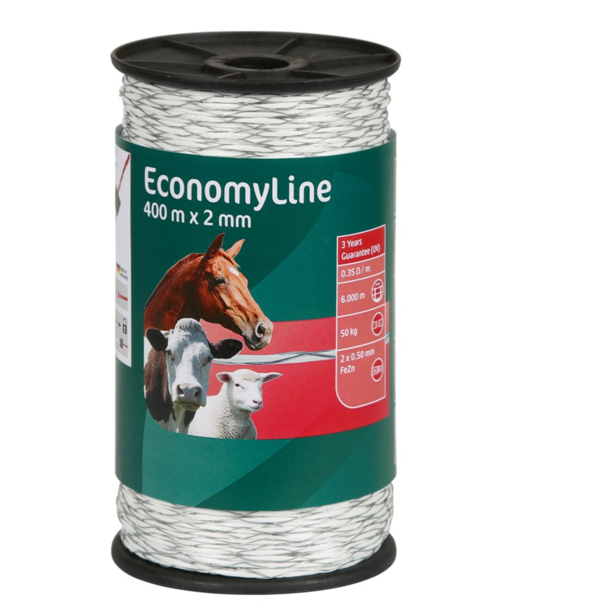 Cordón nailon 2 hilos inoxidables