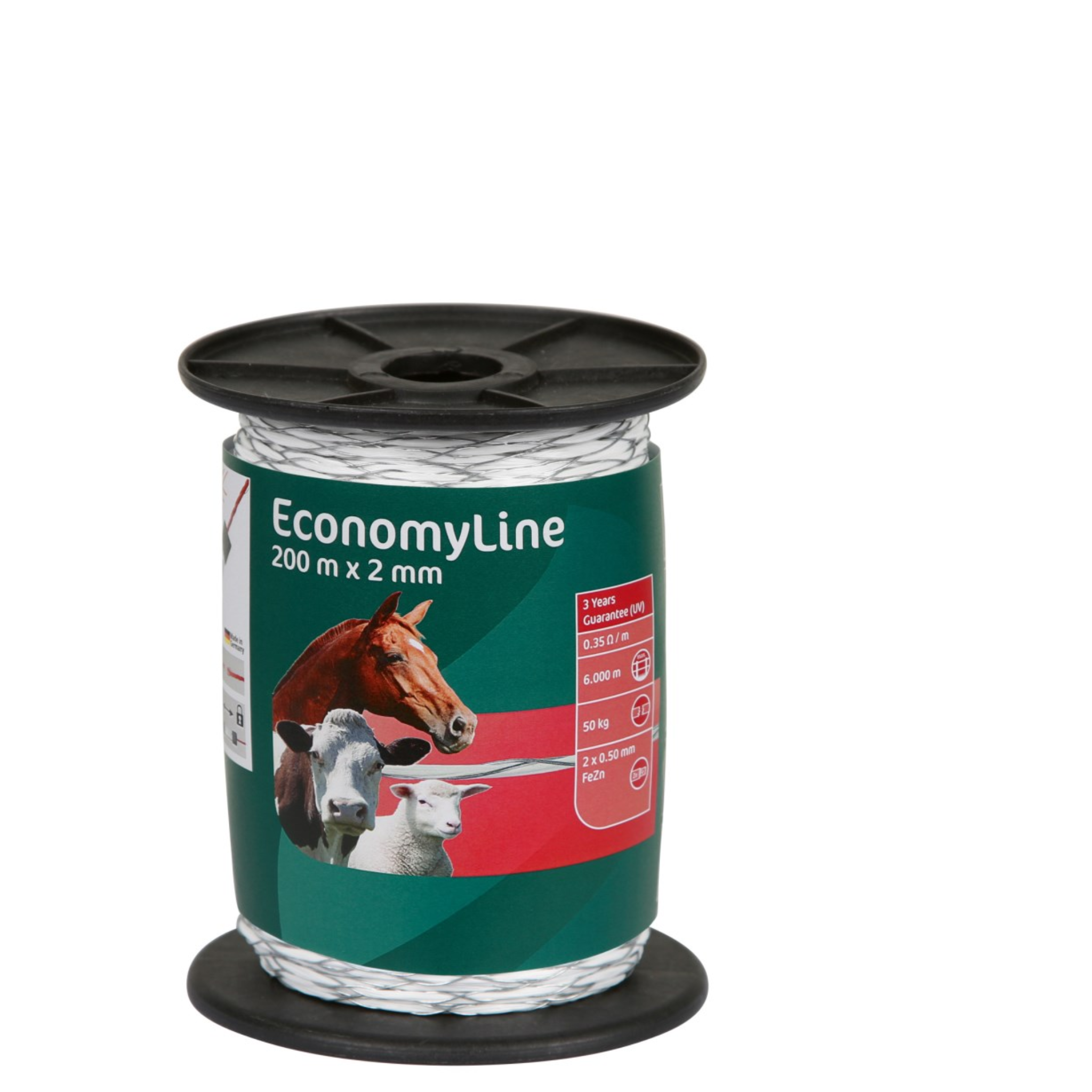 Cordón nailon 2 hilos inoxidables