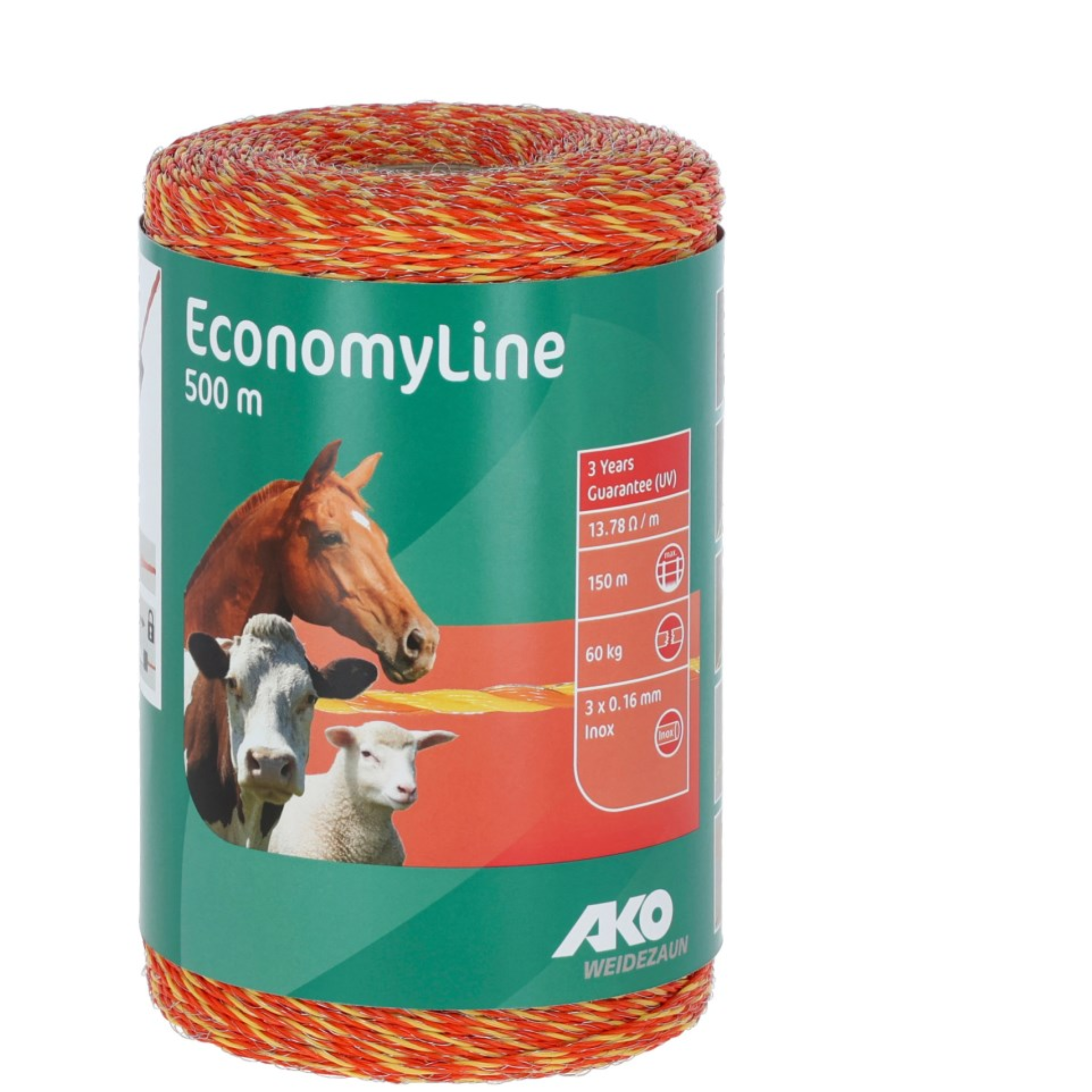 Cordón nailon 3 hilos inoxidables