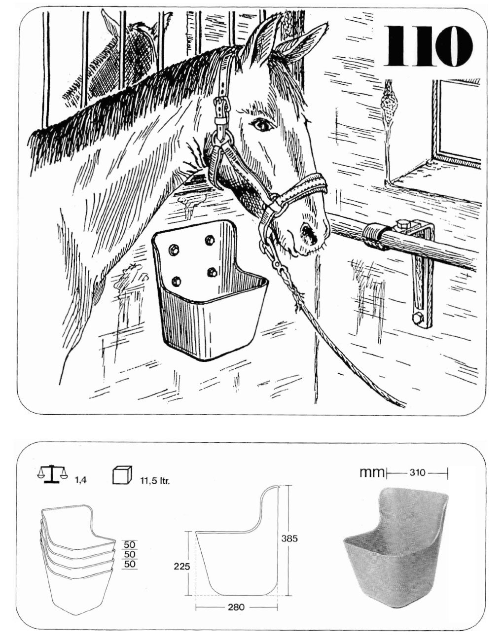 Comedero mural sencillo