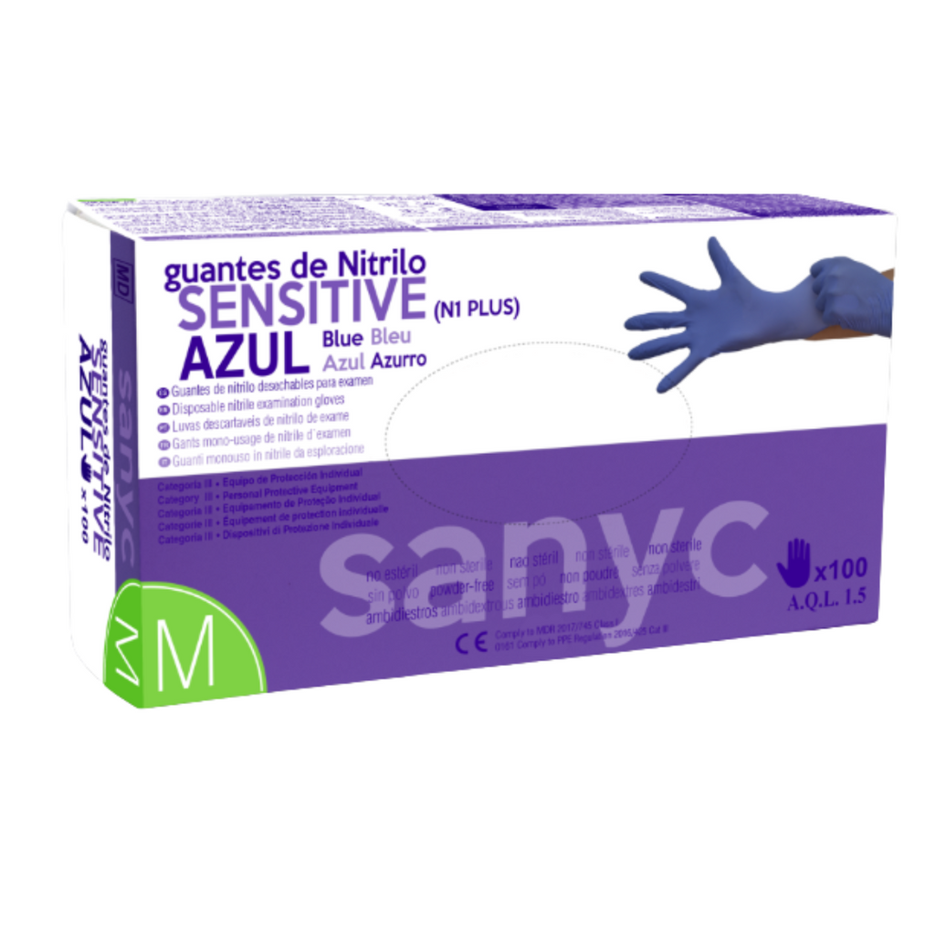Guantes nitrilo sensitive (Pack de 10 cajas)