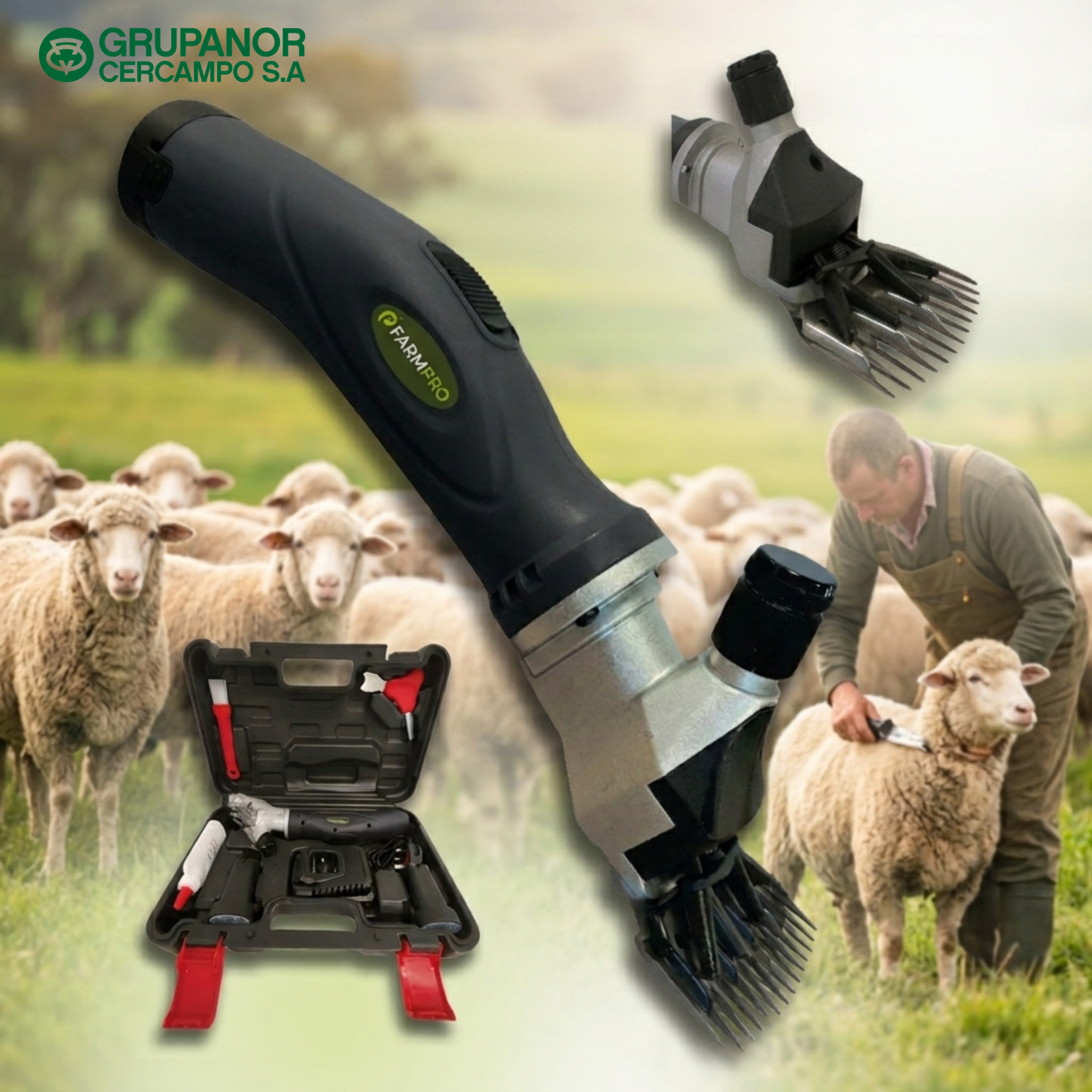 Esquiladora inalámbrica Farmpro ovejas