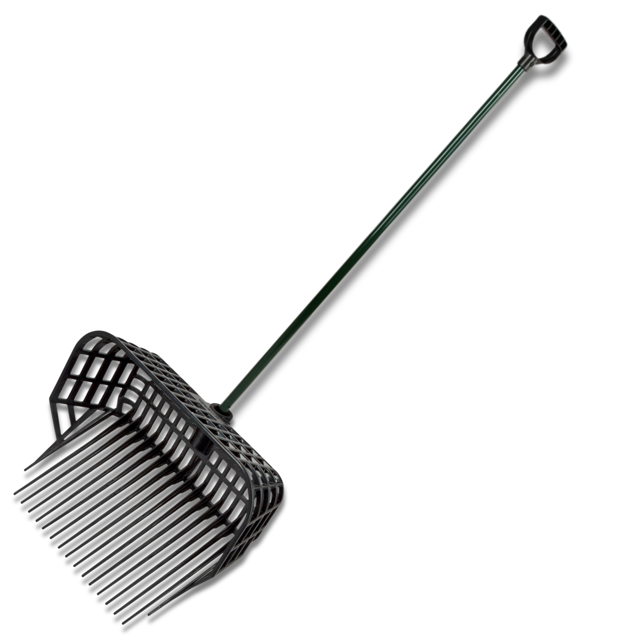 Horca plástica para estiércol de gran capacidad con Palo