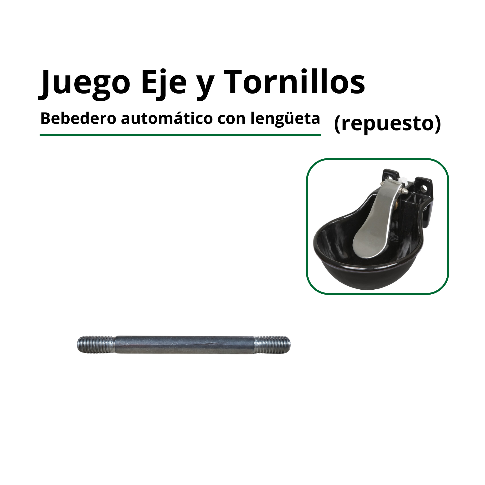 Juego eje y tornillos