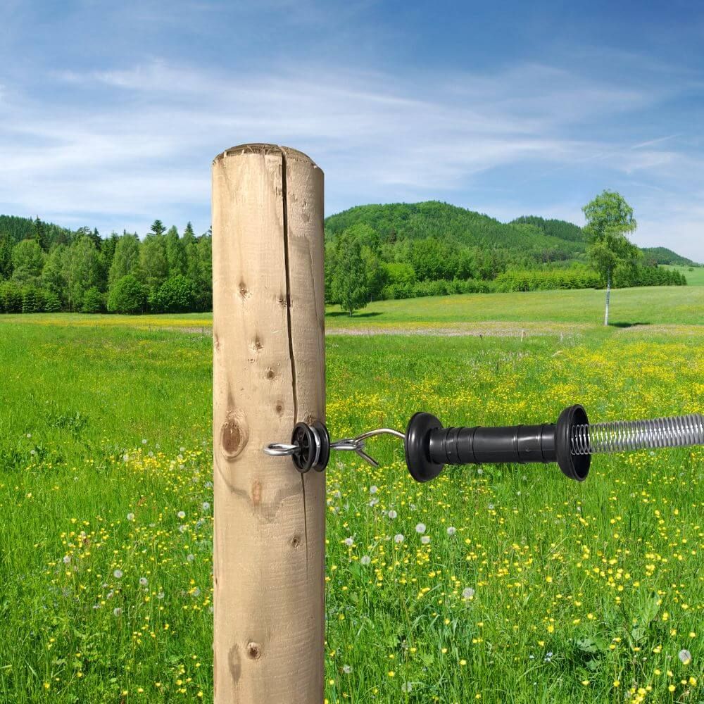 Puerta con empuñadura y muelle