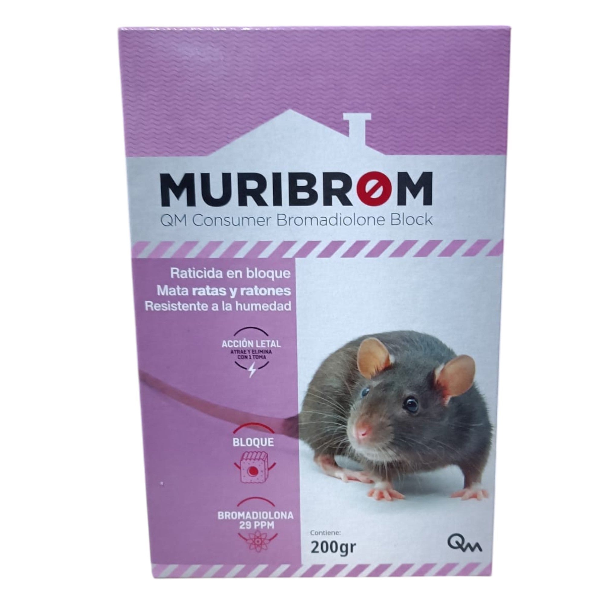 QM Bromadiolona Cebo en Bloque Raticida-Ratonicida