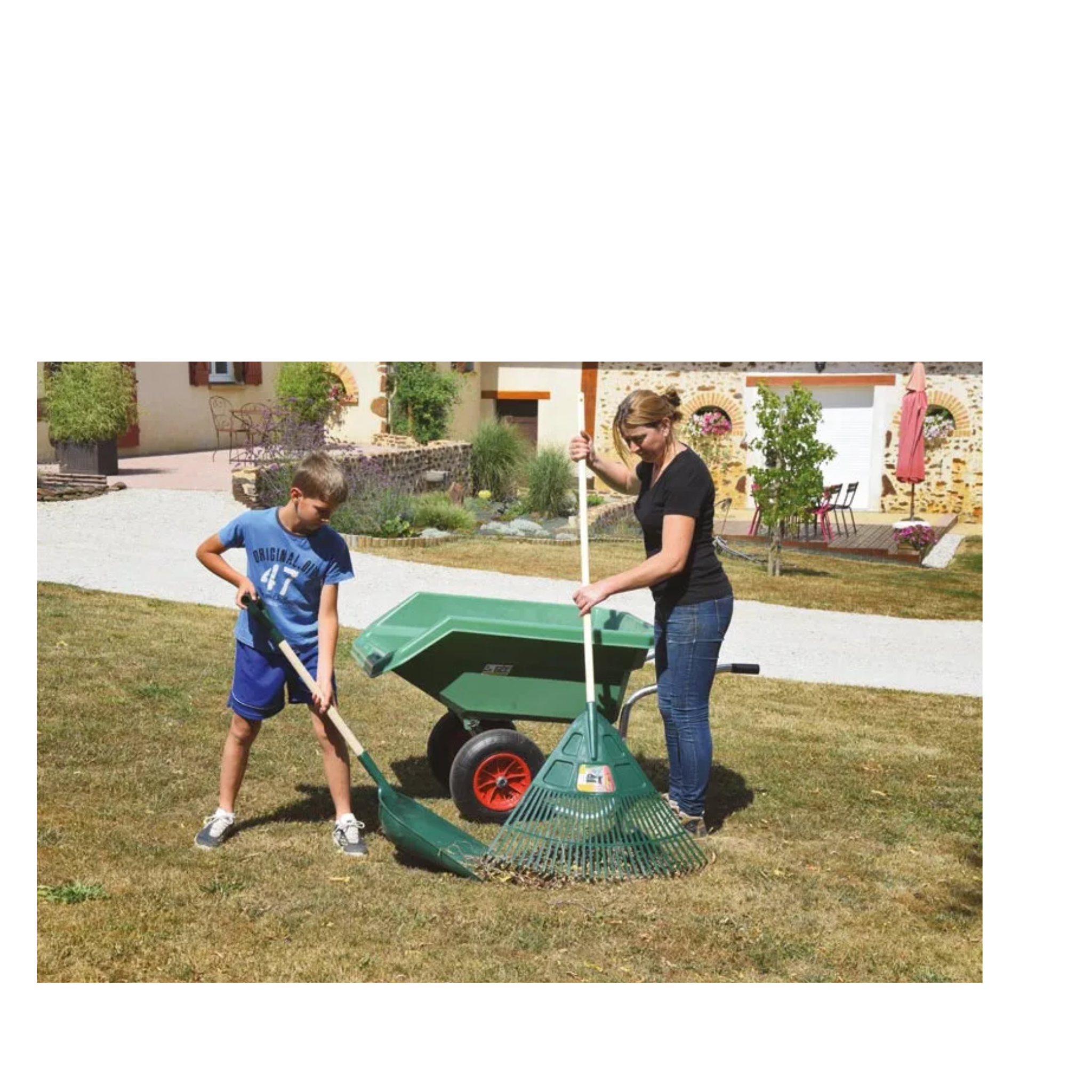 Rastrillo triangular pequeño con Palo