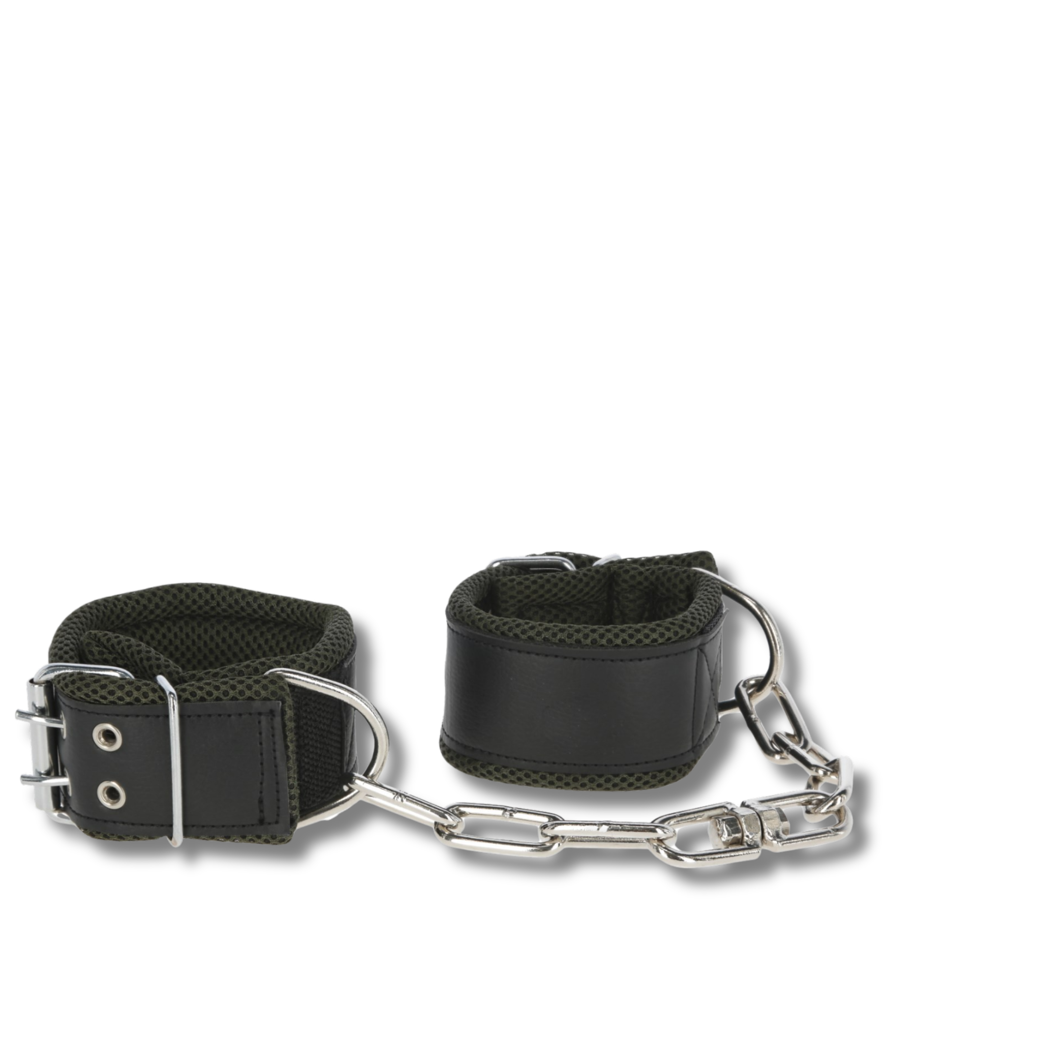 Traba de patas de cuero con cadena